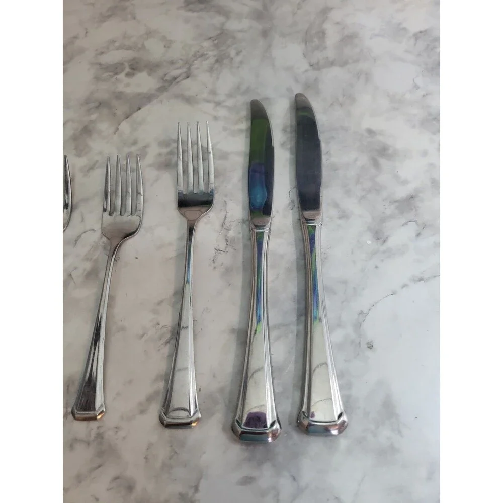 SSS By Oneida Aberdeen Admiral Stainless Flatware Forks & Knives Dining Utensils